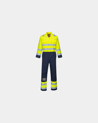 Combinaison antistatique haute visibilité à personnaliser - Jaune-Bleu Marine