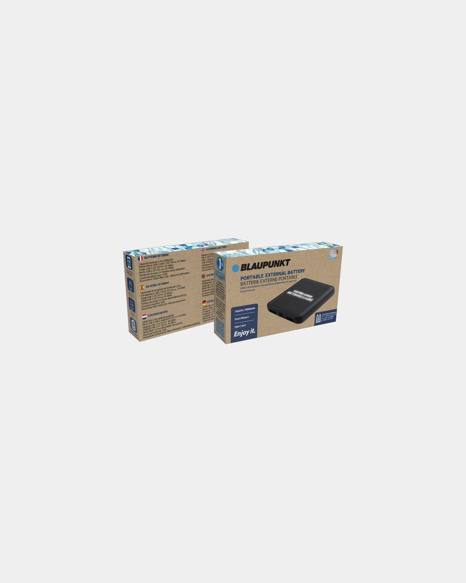 Batterie de secours RPET 5000mAh Blaupunkt à personnaliser - 4