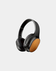 Casque Bluetooth ABS recyclé et bambou à personnaliser - Noir
