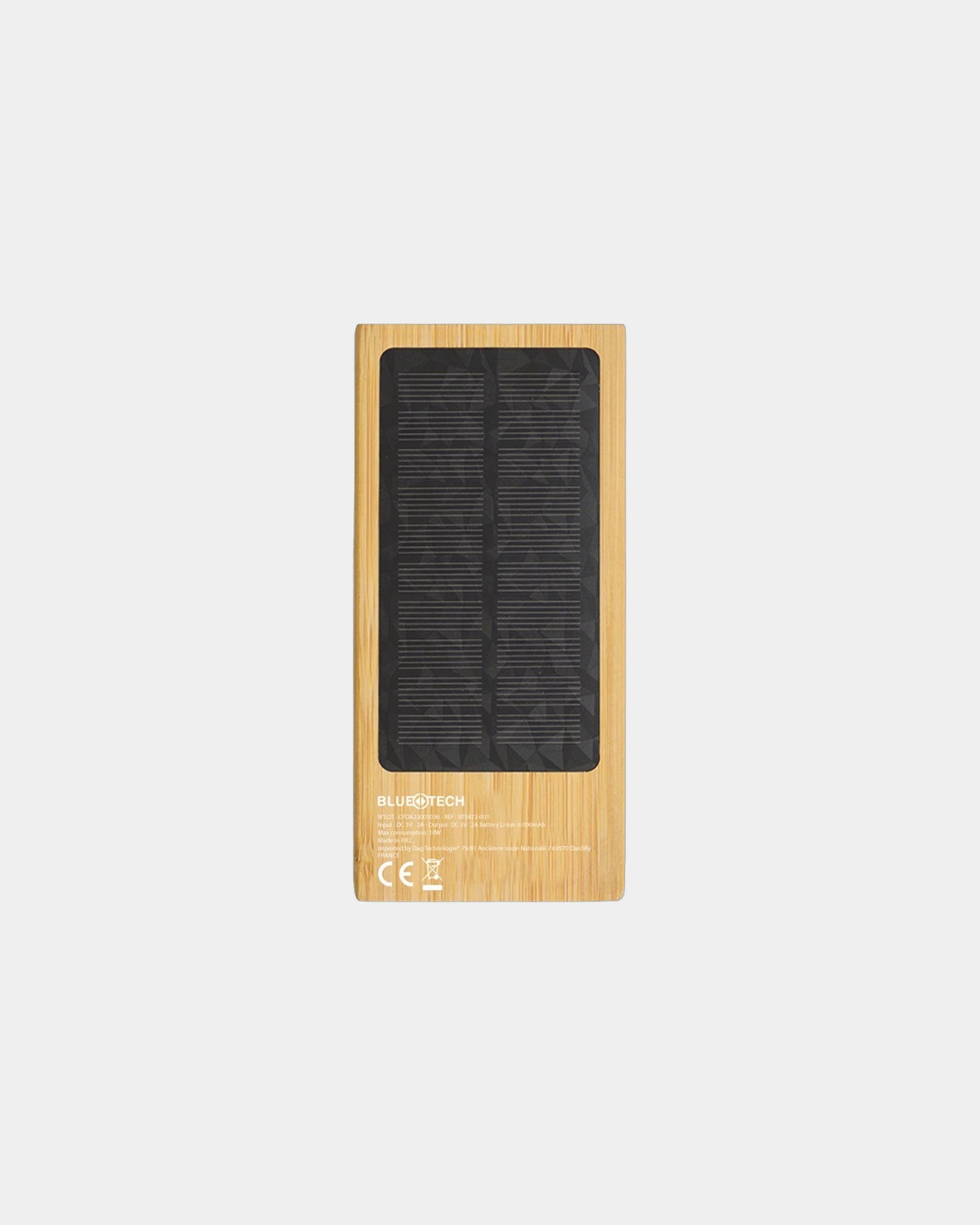 Batterie de secours solaire bambou FSC 8000mAh - 3