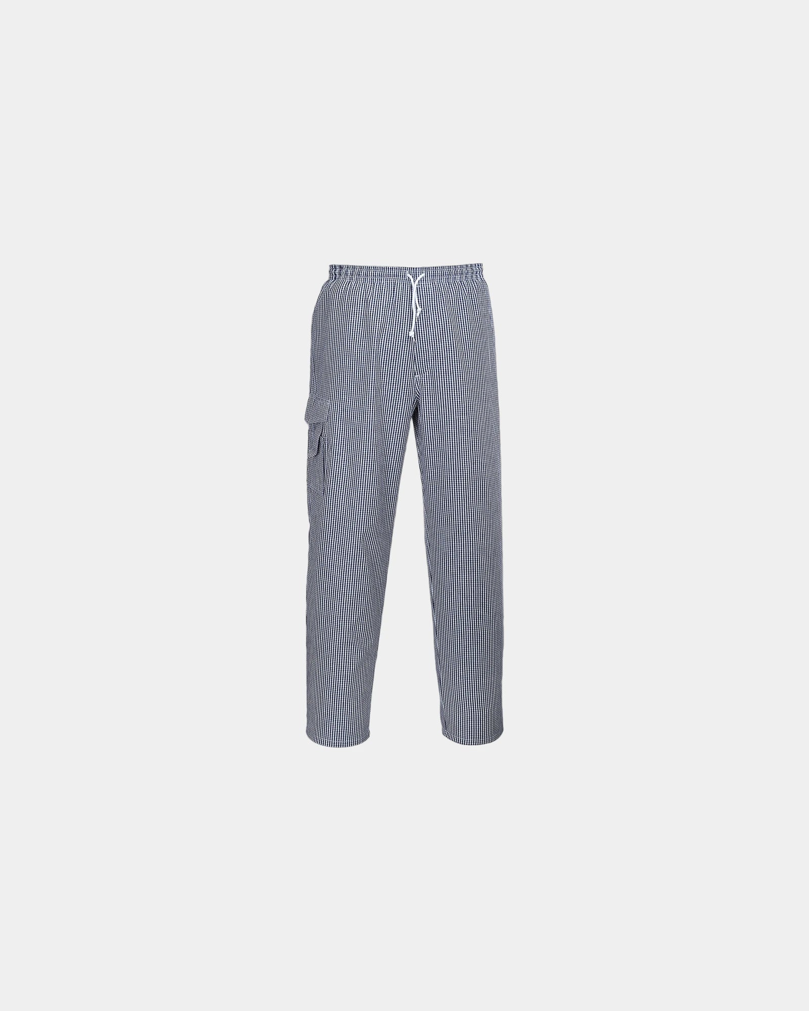 Pantalon de cuisine Chester à personnaliser - Echiquier Bleu-Blanc