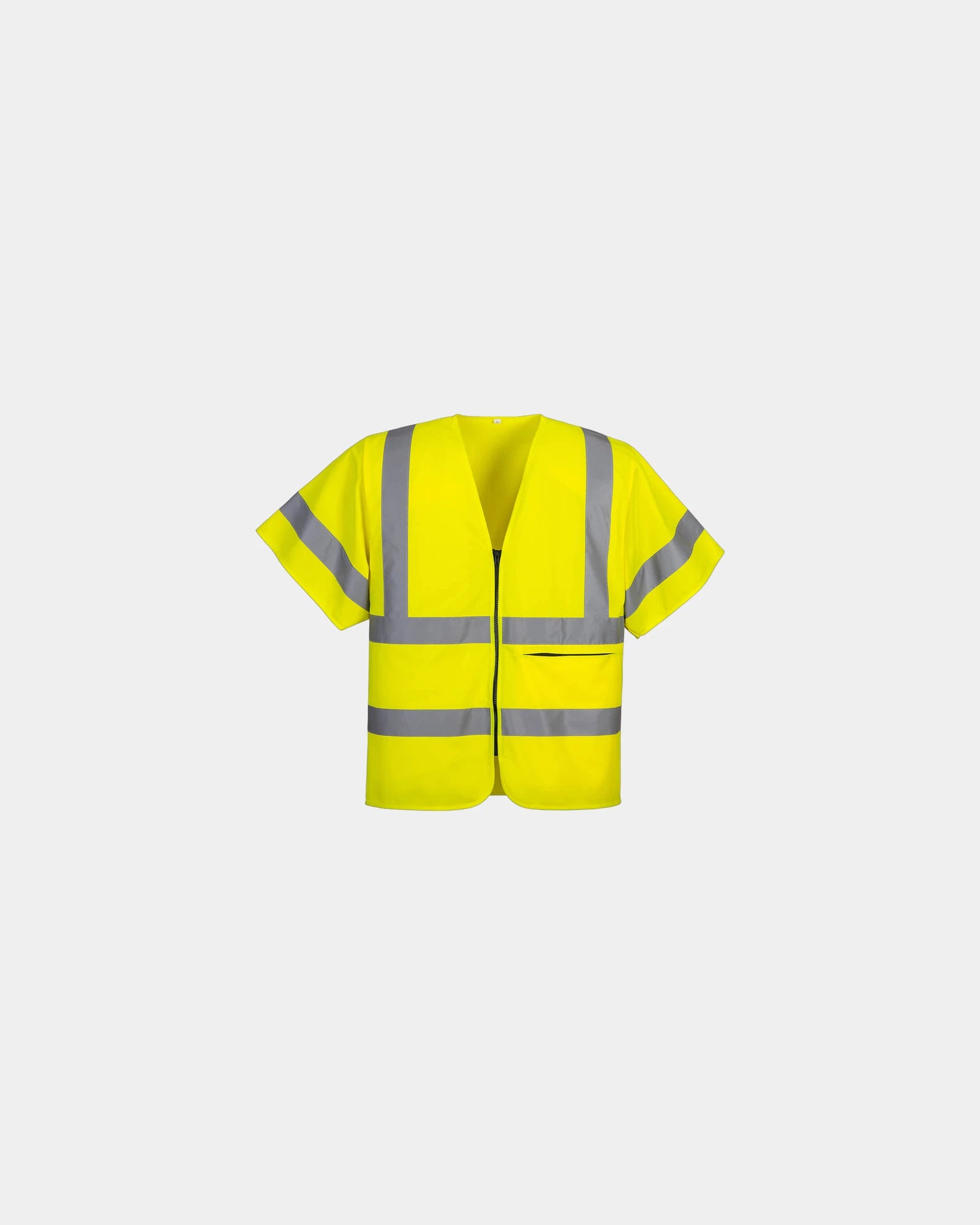 Gilet zippé à demi-manches coton 260 gr/m² à personnaliser - Jaune