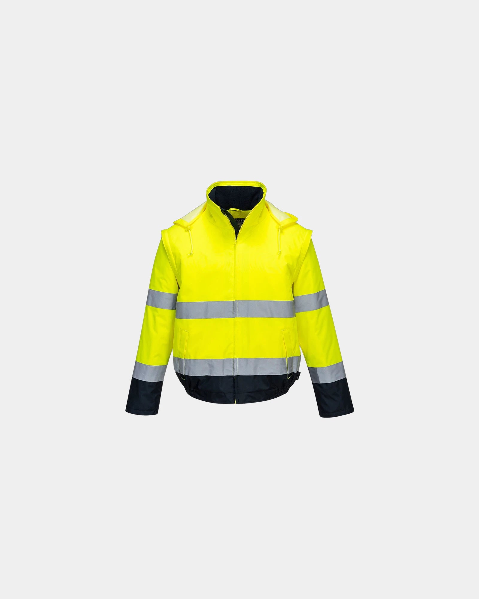 Blouson HV 2-en-1 doublé à personnaliser - Jaune-Bleu Marine