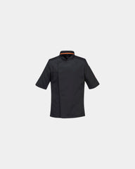 Veste de cuisine extensible à personnaliser - Noir-Bleu Ciel