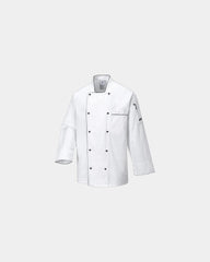 Veste de cuisine 60% coton 40% polyester à personnaliser - Blanc