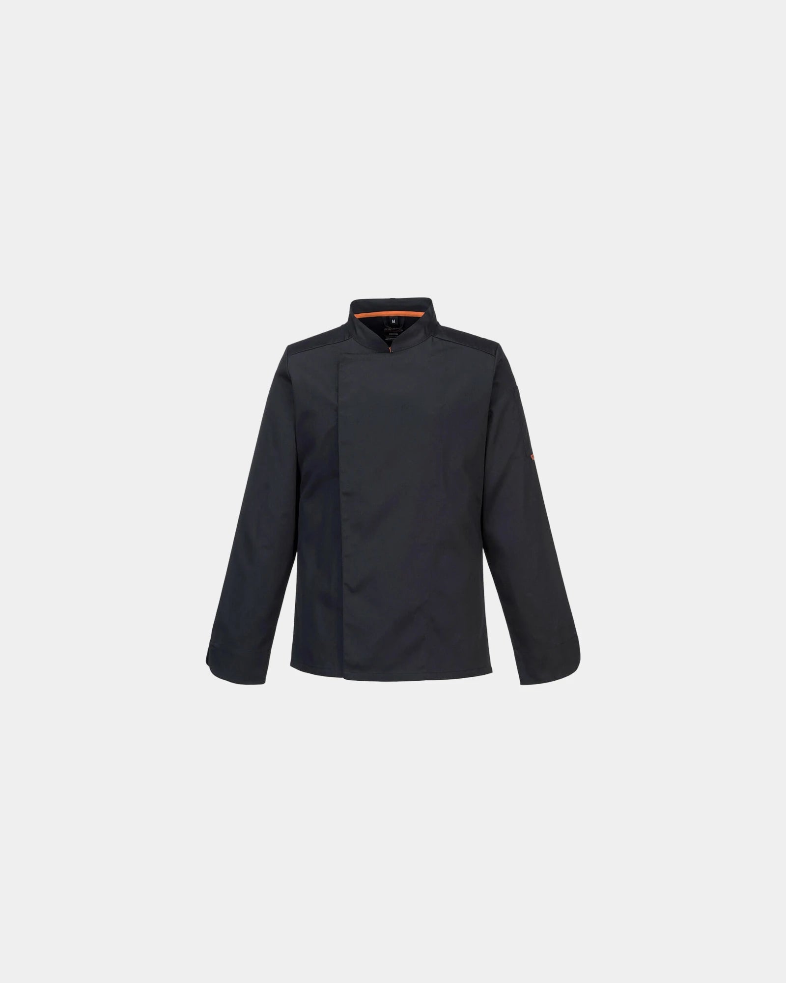 Veste de cuisine stretch à personnaliser - Noir-Bleu Ciel