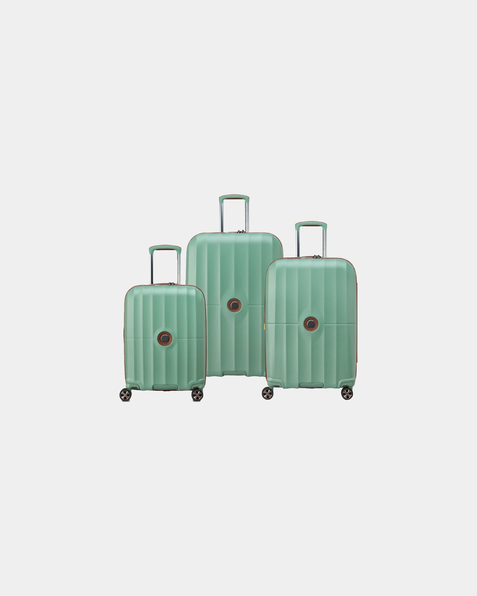 Set de 3 valises Delsey Carrousel 2 à personnaliser - Vert Sauge