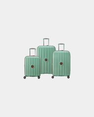 Set de 3 valises Delsey Carrousel 2 à personnaliser - Vert Sauge