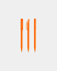 Stylo plastique éco Prodir DS3TPP Polished à personnaliser - Orange Polished