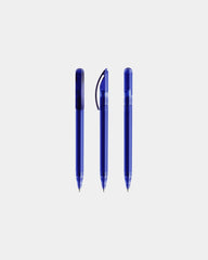 Stylo plastique éco-responsable Prodir DS3TTT à personnaliser - Classic Blue Transparent