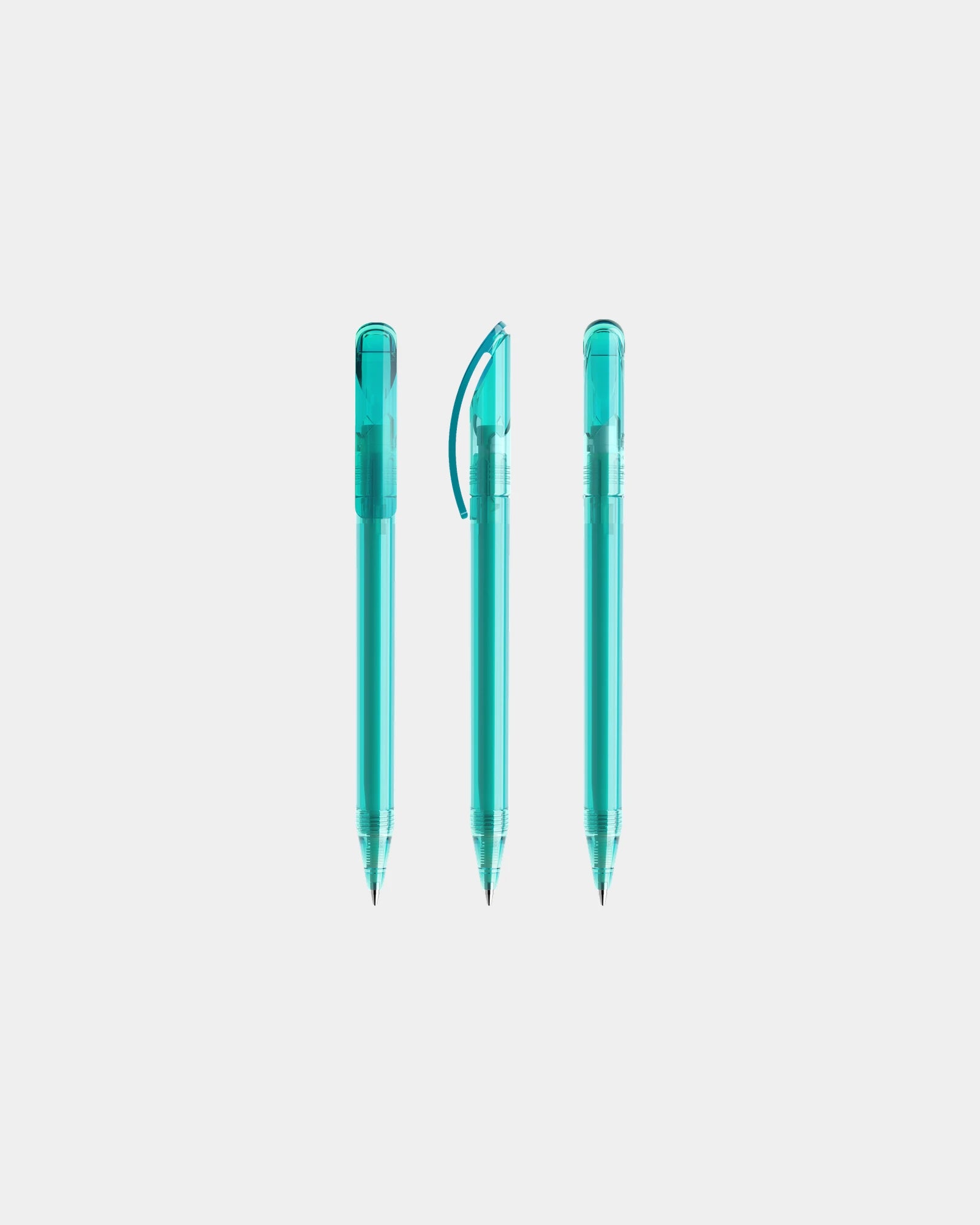 Stylo plastique éco-responsable Prodir DS3TTT à personnaliser - Aqua Transparent