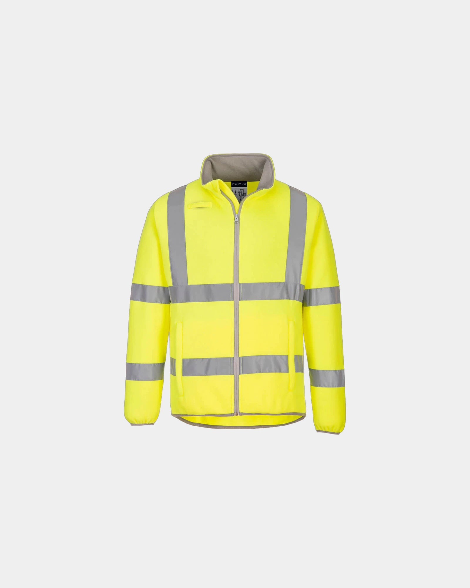 Veste polaire éco haute visibilité 100% polyester à personnaliser - Jaune