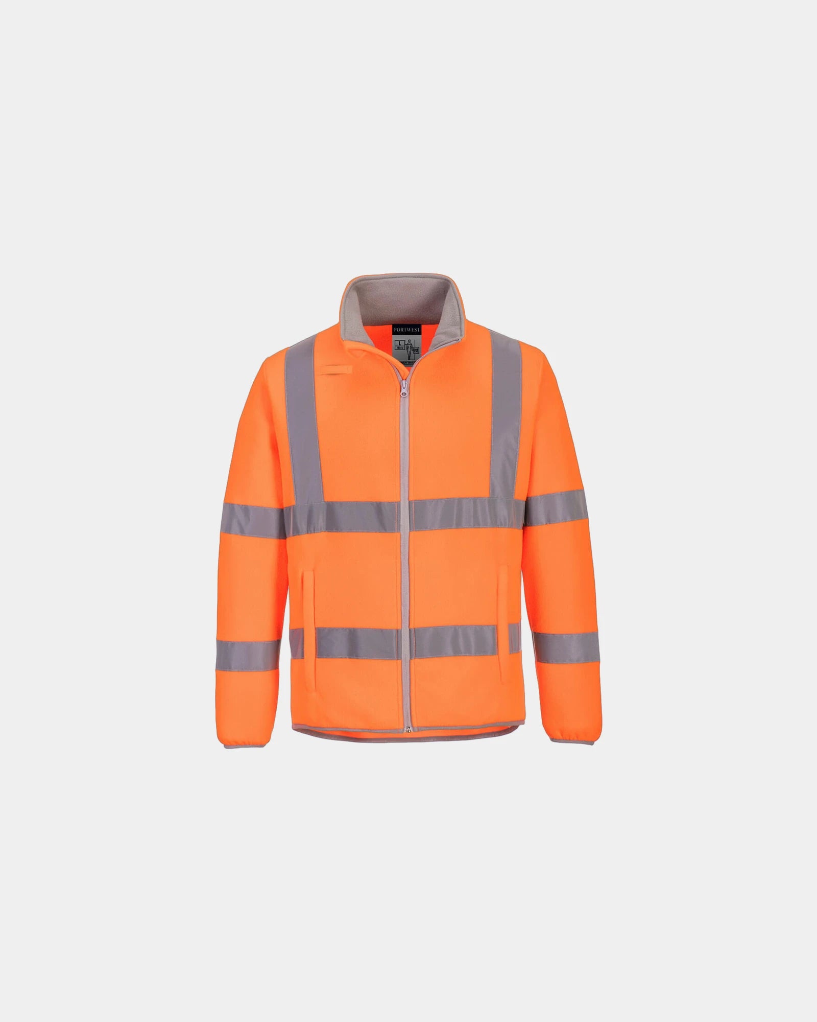 Veste polaire éco haute visibilité 100% polyester à personnaliser - Orange
