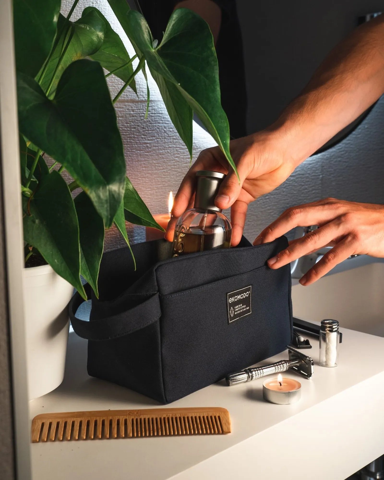 Trousse de toilette recyclée Ekomodo Apain à personnaliser