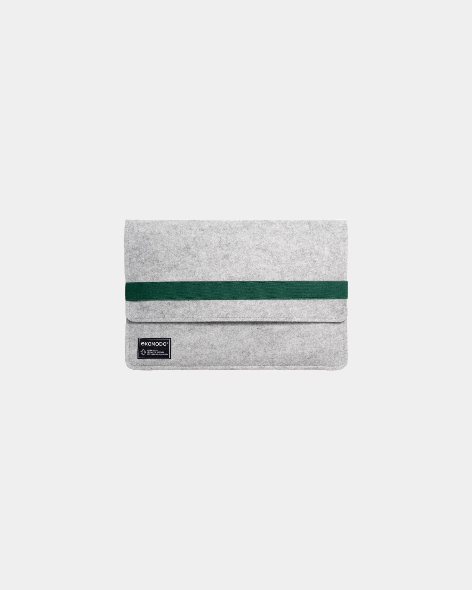 Housse ordinateur recyclée Ekomodo Hazi 13" à personnaliser - Dark Green