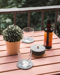 Coasters en feutre recyclé Ekomodo Tanta à personnaliser