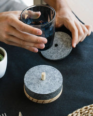 Coasters en feutre recyclé Ekomodo Tanta à personnaliser