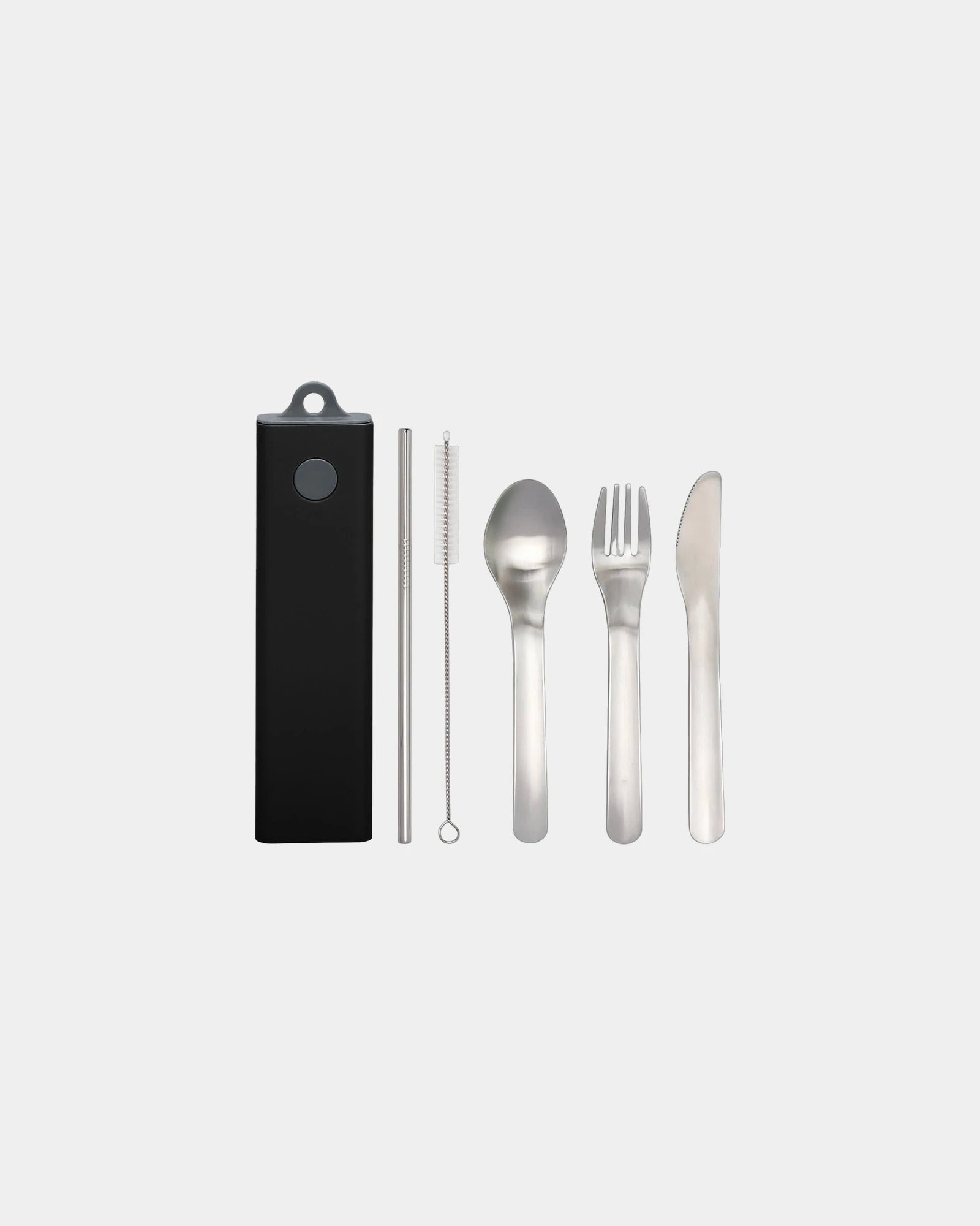 Set de couverts acier inoxydable 5pcs à personnaliser - Noir-Gris