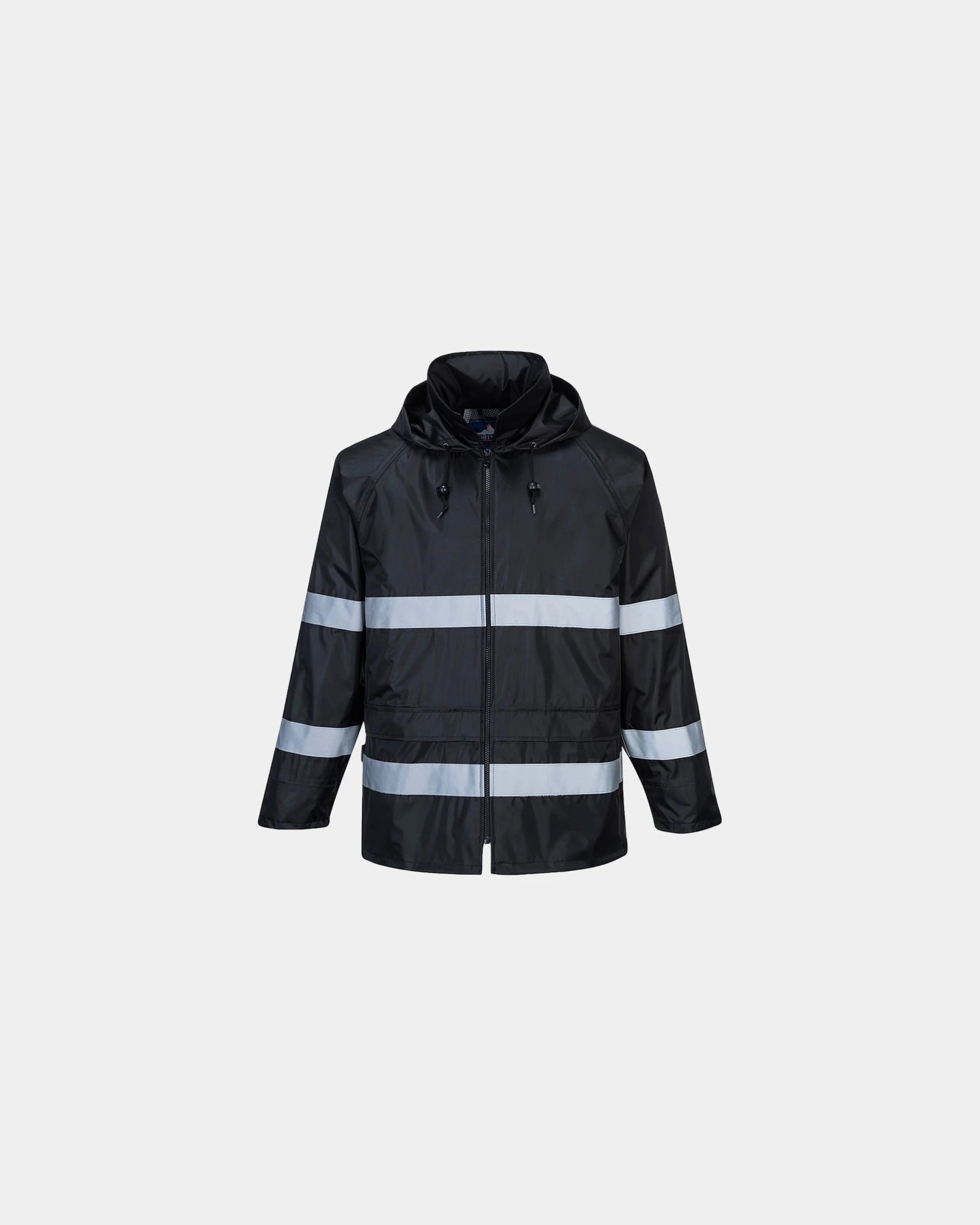 Veste de pluie imperméable Iona Classic à personnaliser - Noir-Bleu Ciel