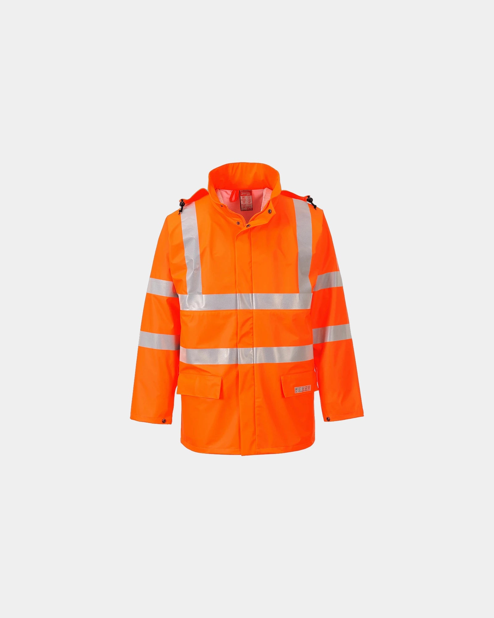 Veste de pluie imperméable HiVis FR à personnaliser - Orange