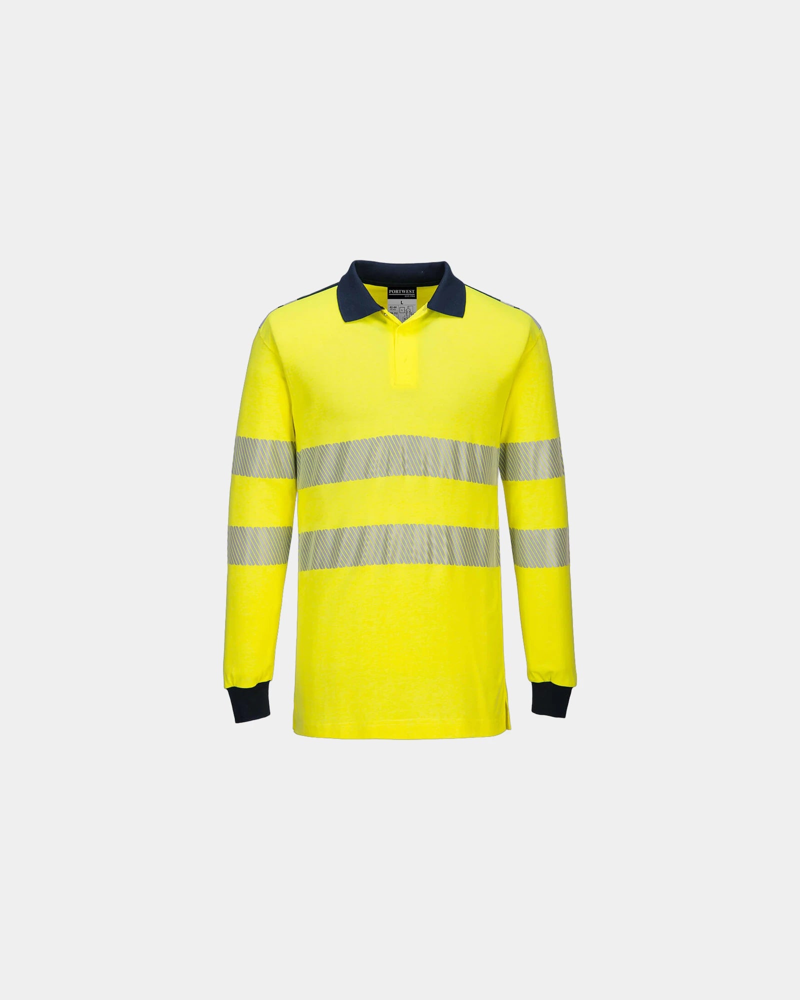 Polo ignifugé modacrylique à personnaliser - Jaune-Bleu Marine