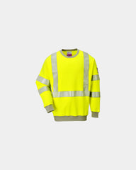 Sweatshirt haute visibilité à personnaliser - Jaune