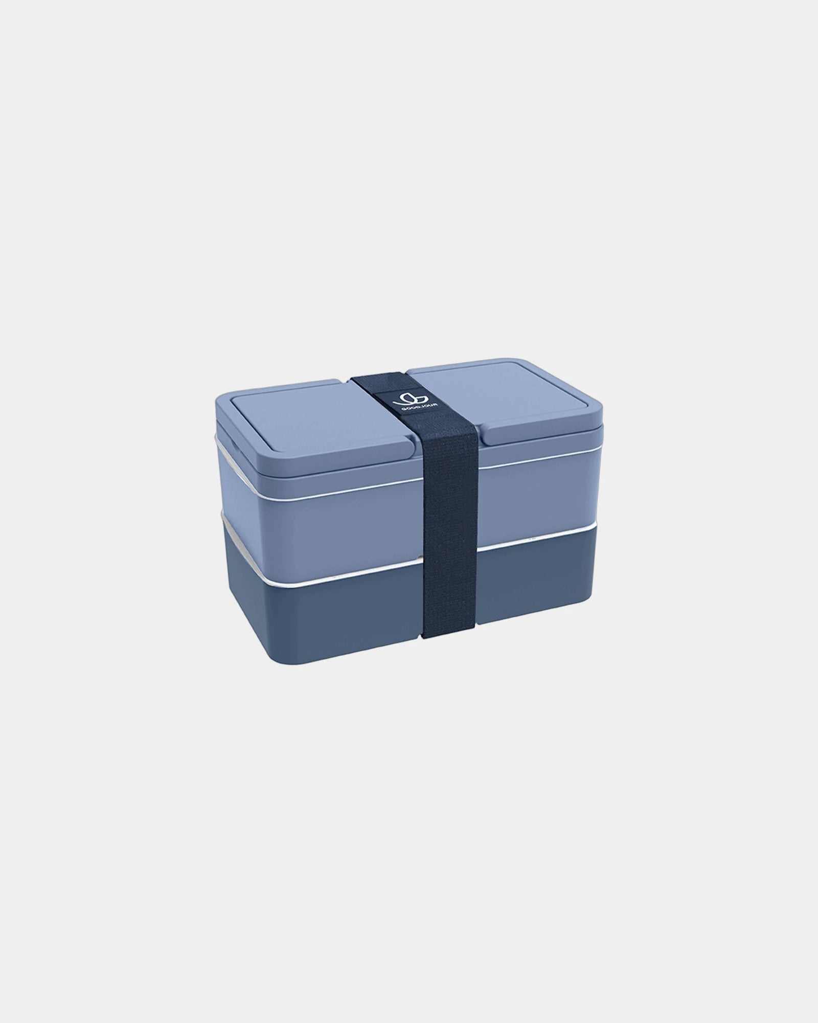 Boite repas 2 compartiments Goodjour à personnaliser - Bleu Marine-Bleu Ciel