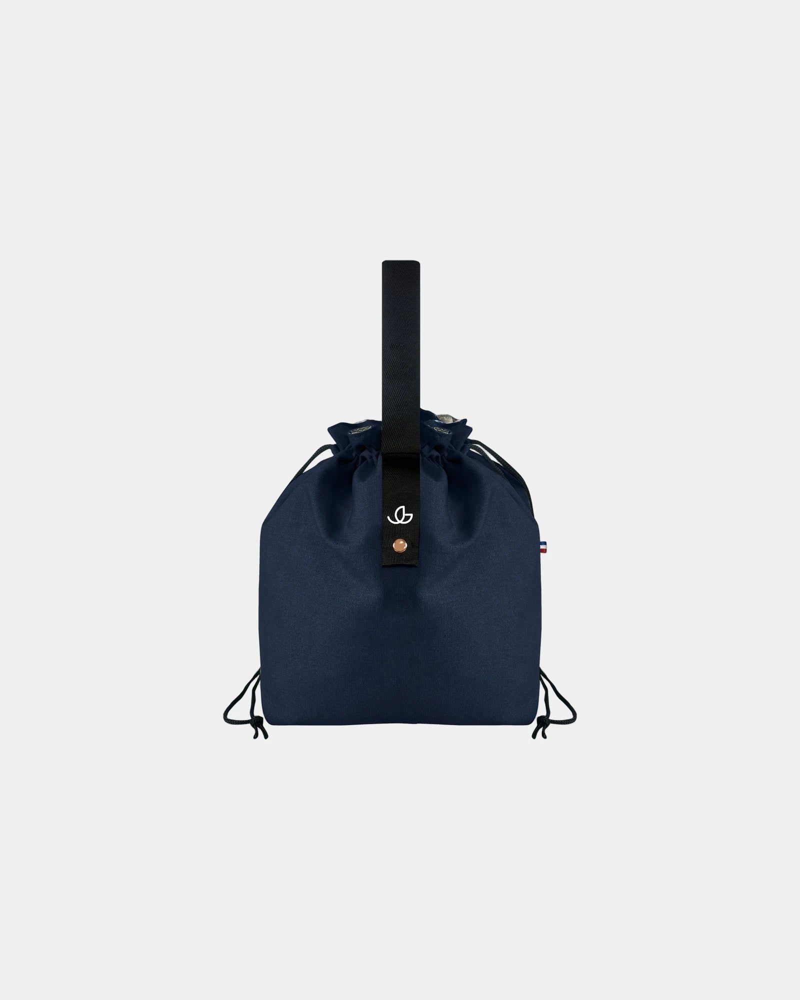 Sac déjeuner recyclé Goodjour à personnaliser - Bleu Marine-Noir