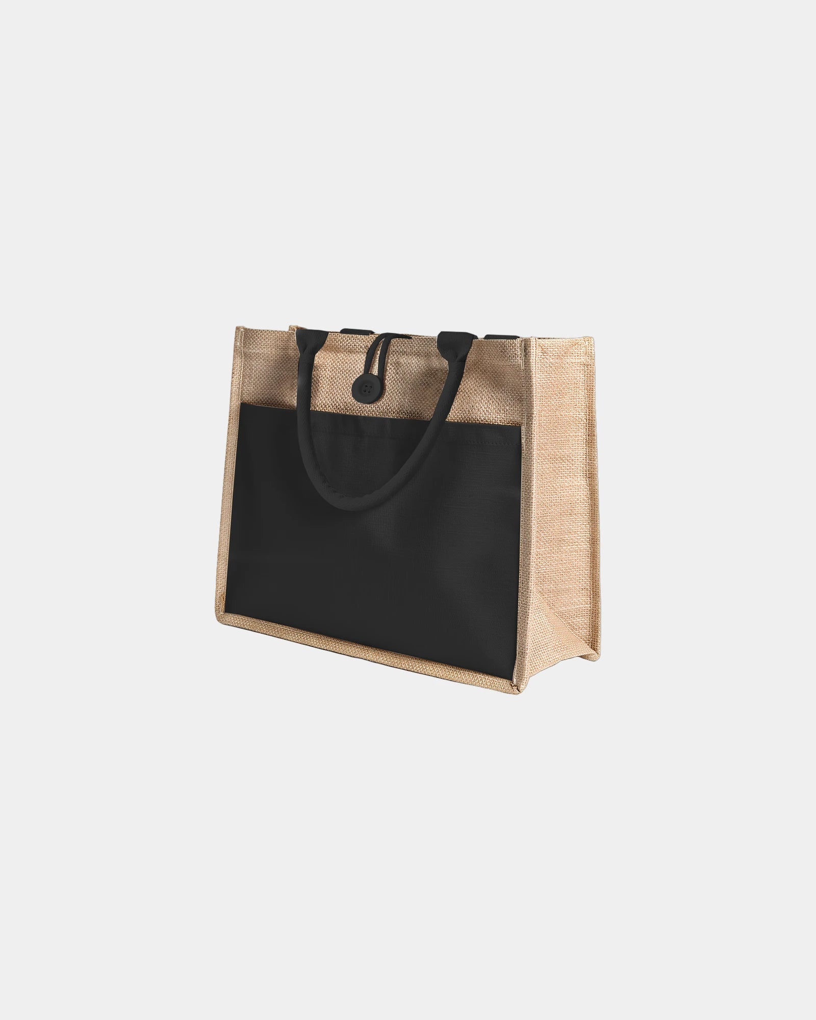 Sac en jute recyclé Goodjour à personnaliser - Noir