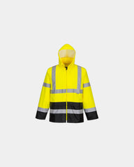 Veste de pluie bicolore à personnaliser - Jaune-Noir
