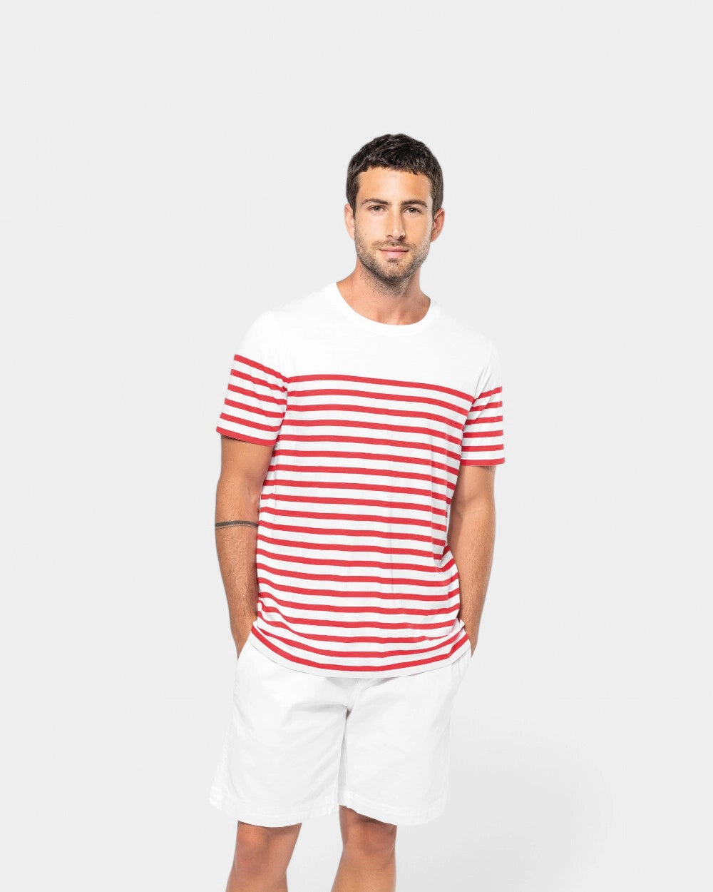 T-shirt marin col rond homme à personnaliser