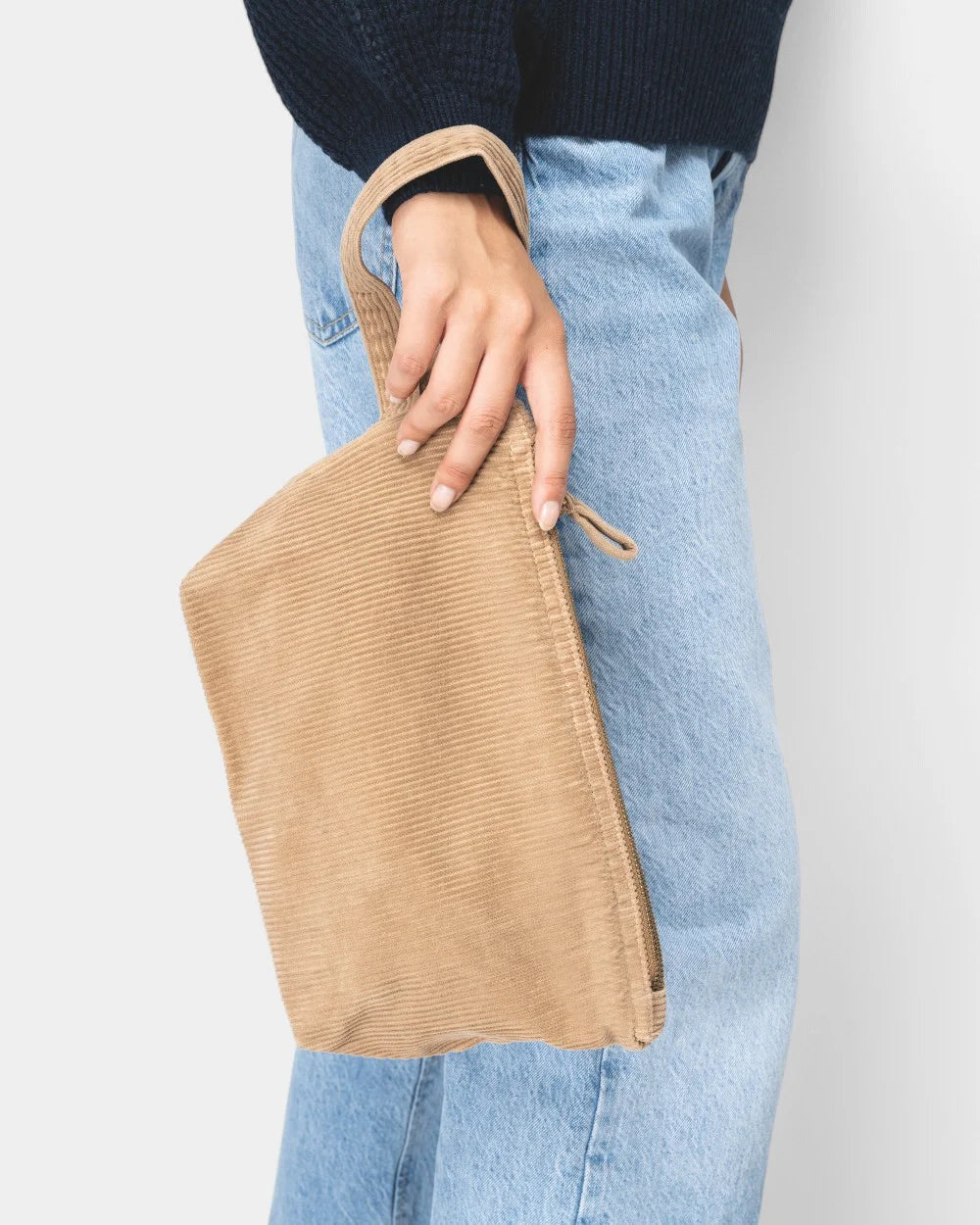 Pochette délavée en velours côtelé à personnaliser - 2