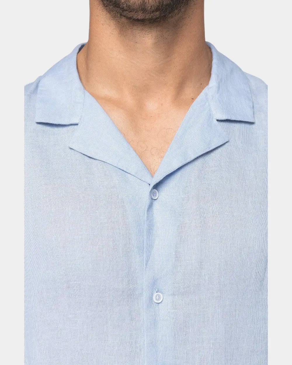 Chemise à col bowling en lin homme à personnaliser - 4