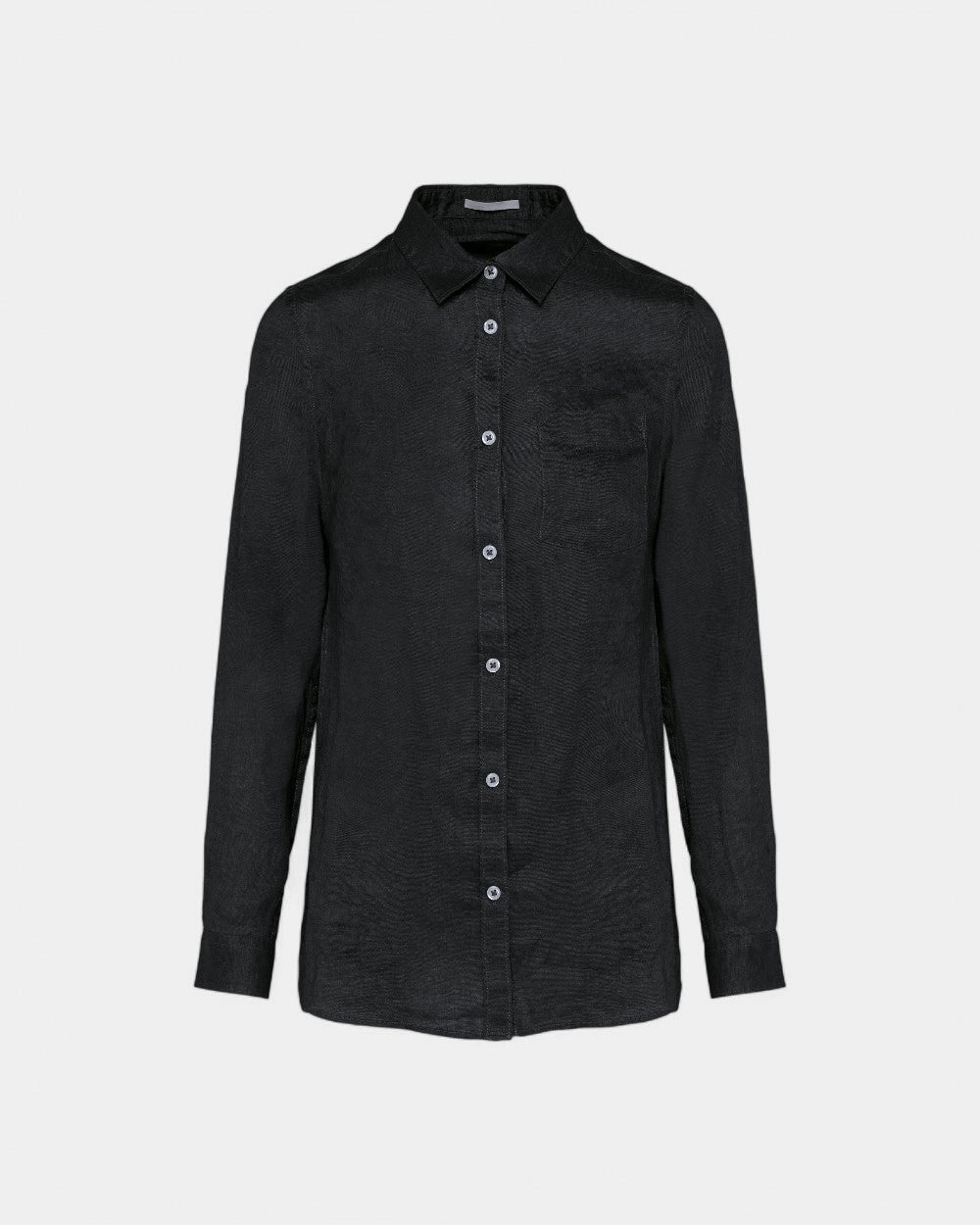 Chemise en lin femme à personnaliser - Black