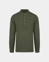 Chemise à col Mao délavée homme à personnaliser - 8