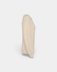 Pull écoresponsable en laine mérinos femme à personnaliser - Ivory