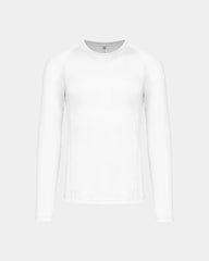 T-shirt sport manches longues unisexe à personnaliser - White