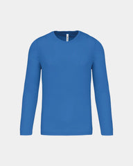 T-shirt de sport manches longues homme à personnaliser - Aqua Blue