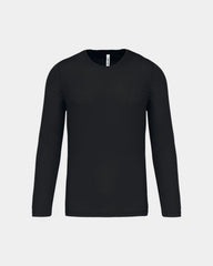 T-shirt de sport manches longues homme à personnaliser - Black