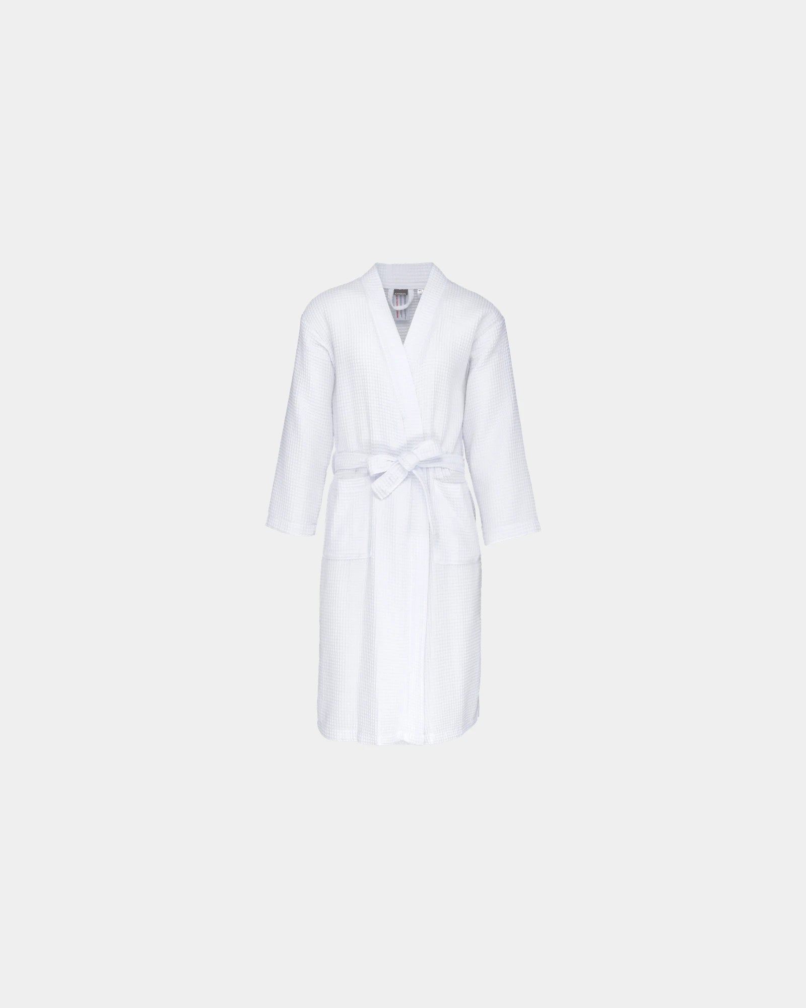 Peignoir kimono coton nid d'abeille à personnaliser - White