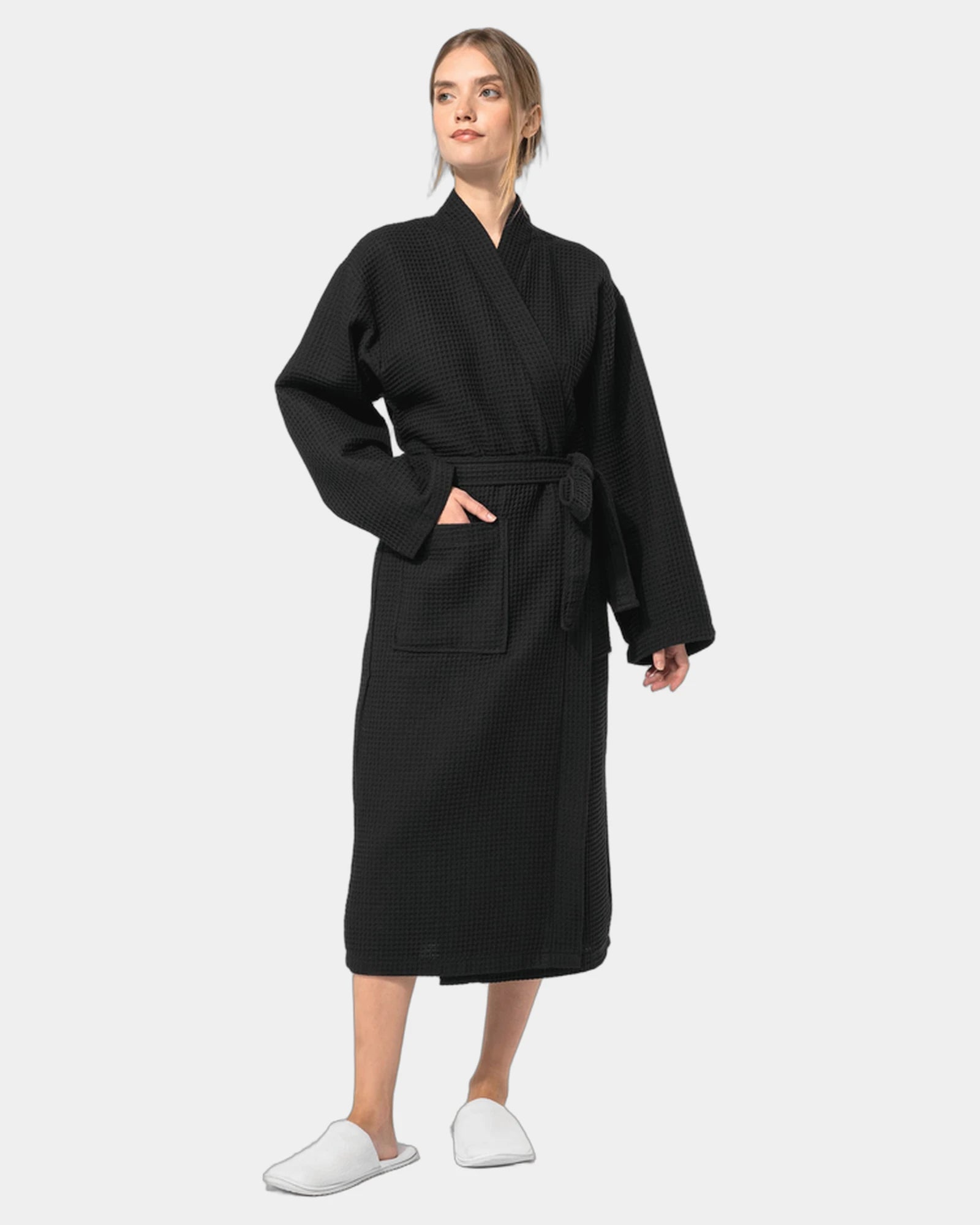 Peignoir kimono coton nid d'abeille à personnaliser - 4