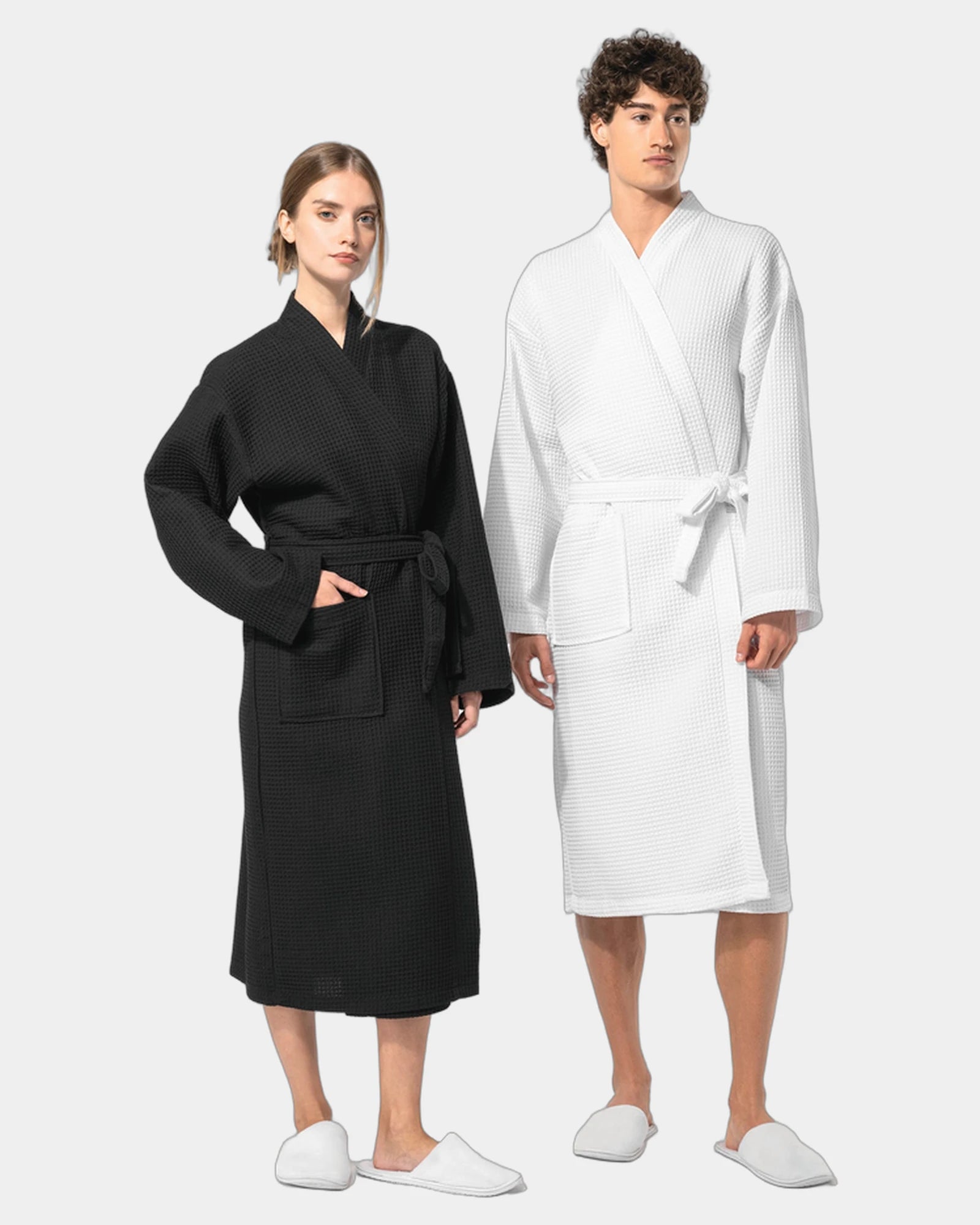 Peignoir kimono coton nid d'abeille à personnaliser - 3