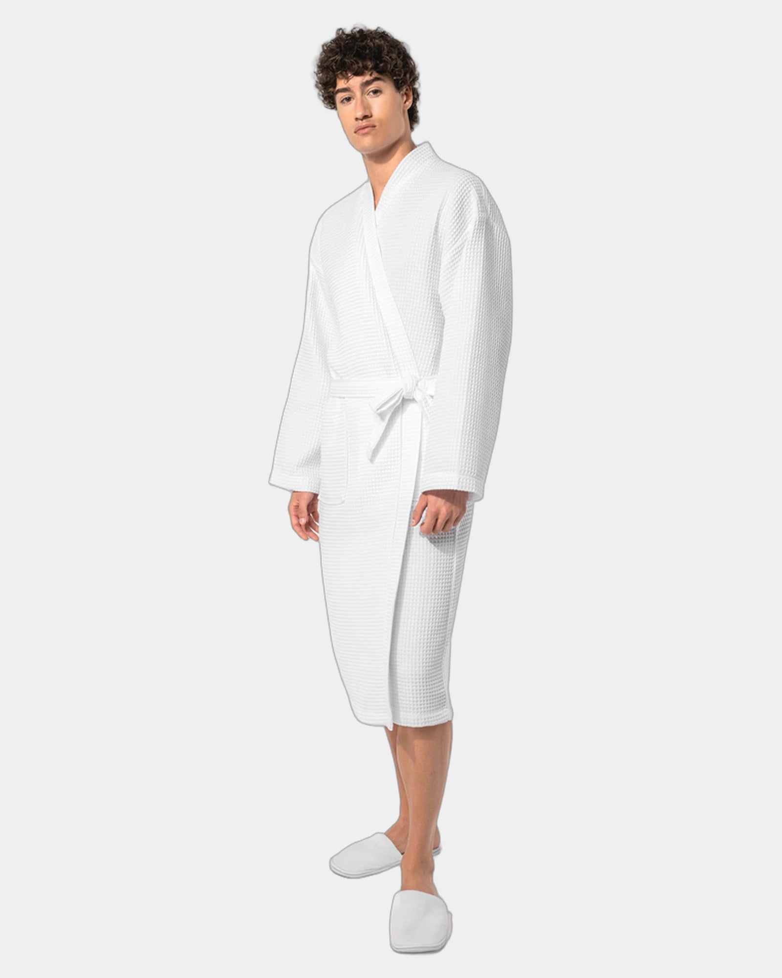 Peignoir kimono coton nid d'abeille à personnaliser - 5