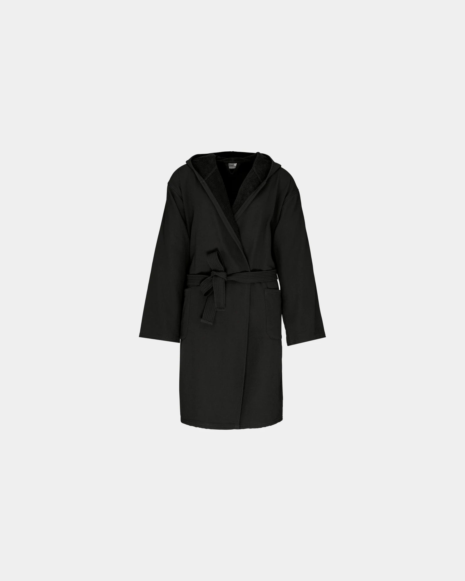 Peignoir de bain capuche coton bio 270g à personnaliser - Black