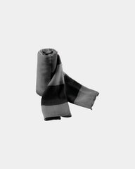 Chèche coton rayé 55 g/m² à personnaliser - Black / Dark Grey