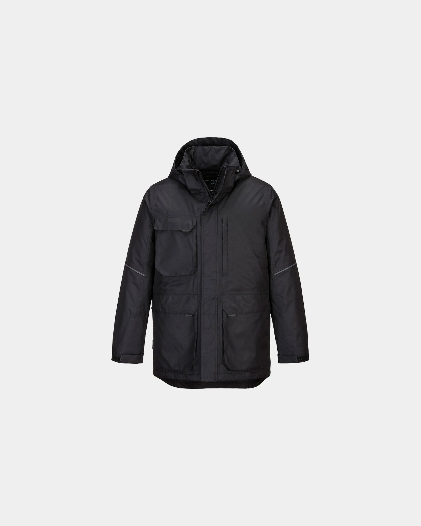 Parka imperméable KX3 à personnaliser - Noir-Bleu Ciel