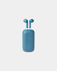 Écouteurs sans fil Bluetooth Lexon Speakerbuds à personnaliser - Blue