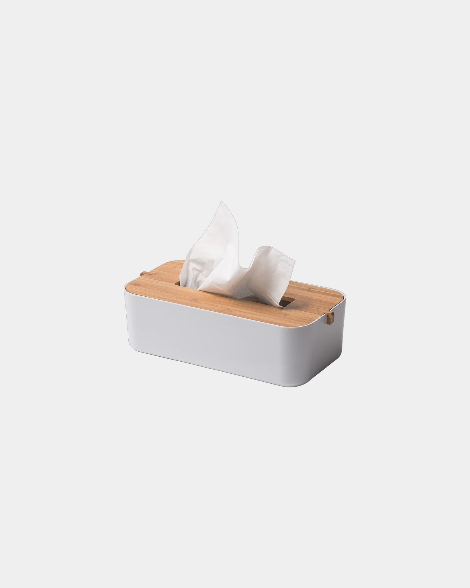 Boîte décorative en bambou Lexon Zen Tissue Box à personnaliser - White