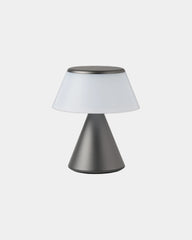 Lampe LED portable aluminium Lexon Luma S à personnaliser - Gun Metal