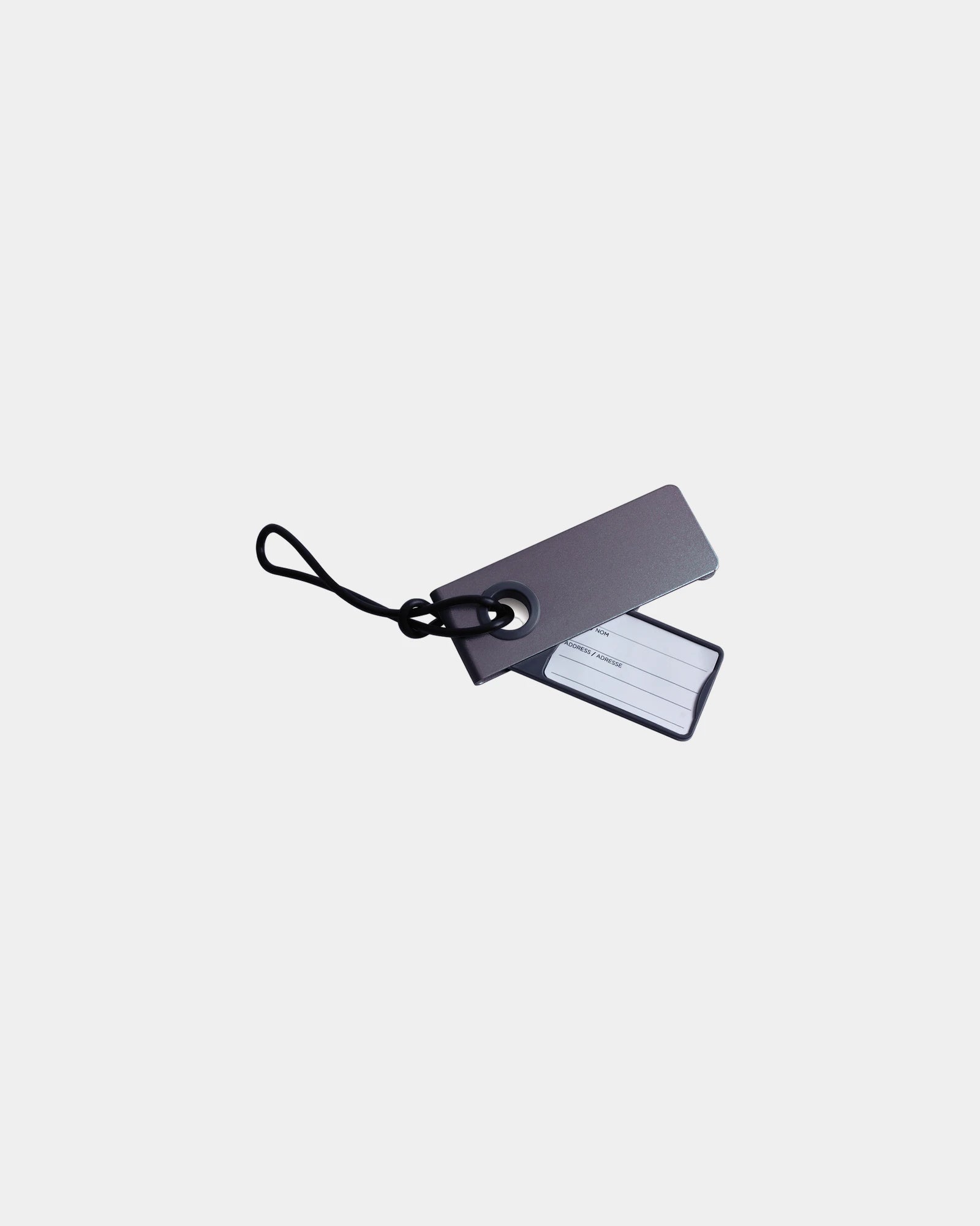 Étiquette à bagages aluminium Lexon Neo Luggage Tag à personnaliser - Gun Metal